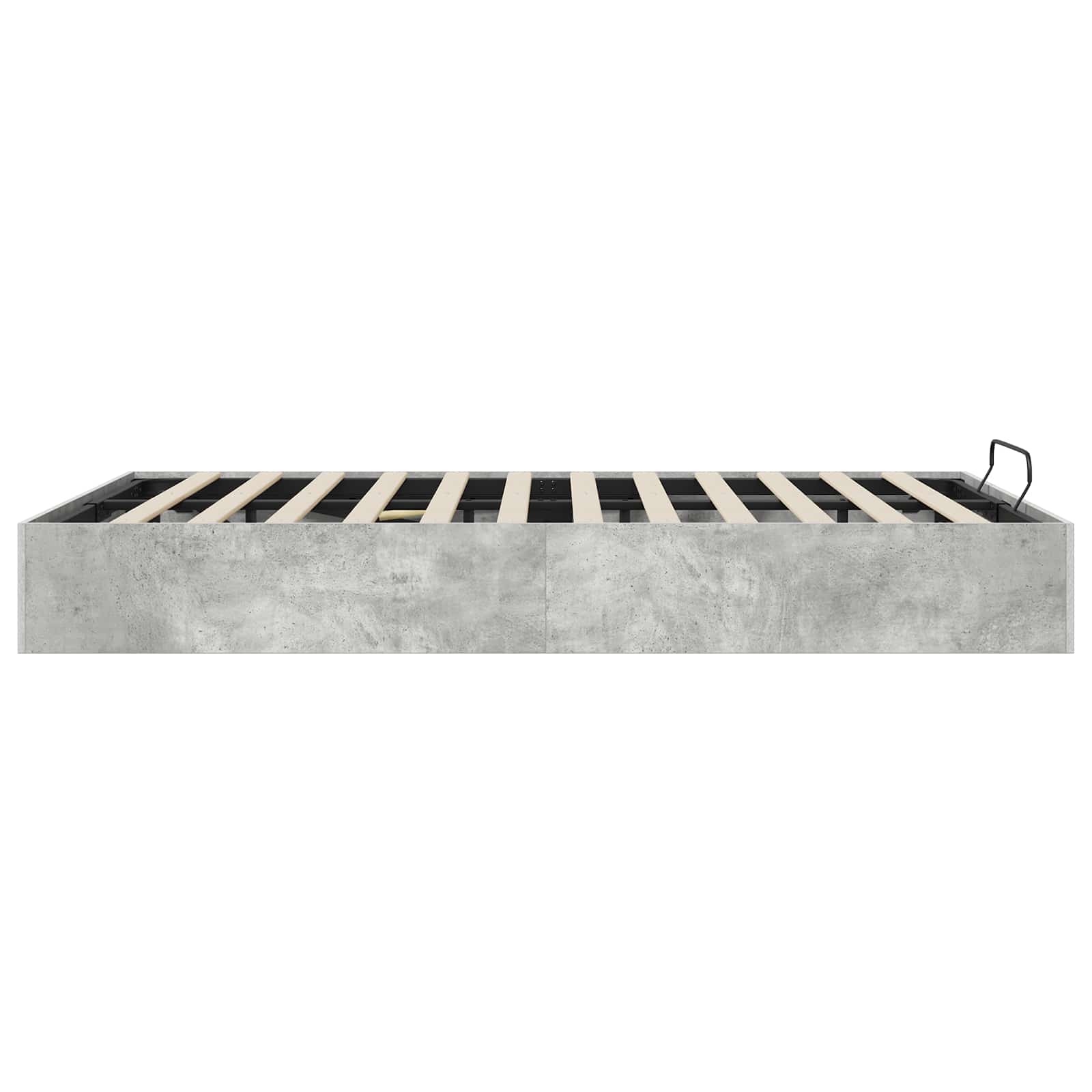 Ottoman Bedframe met opslag Beton 193 x 120 x 25 cm Spaanplaat