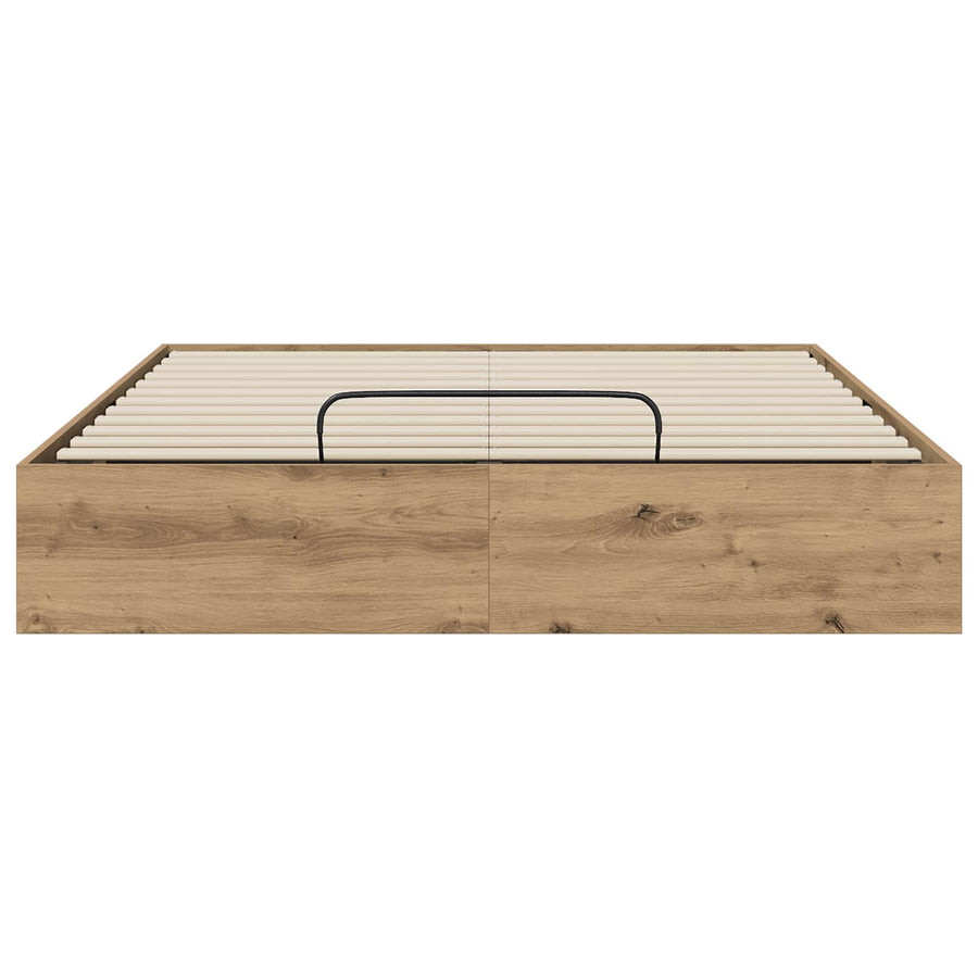Ottoman Bedframe Ambachtelijk eiken 193 x 120 x 25 cm