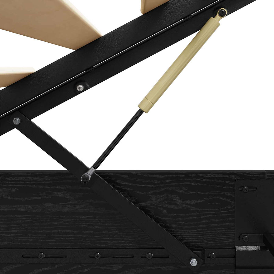 Ottoman Bedframe Zwart Eiken 193 x 120 x 25 cm Spaanplaat
