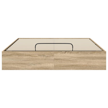 Ottoman Bedframe Sonoma Eiken 193 x 120 x 25 cm Spaanplaat