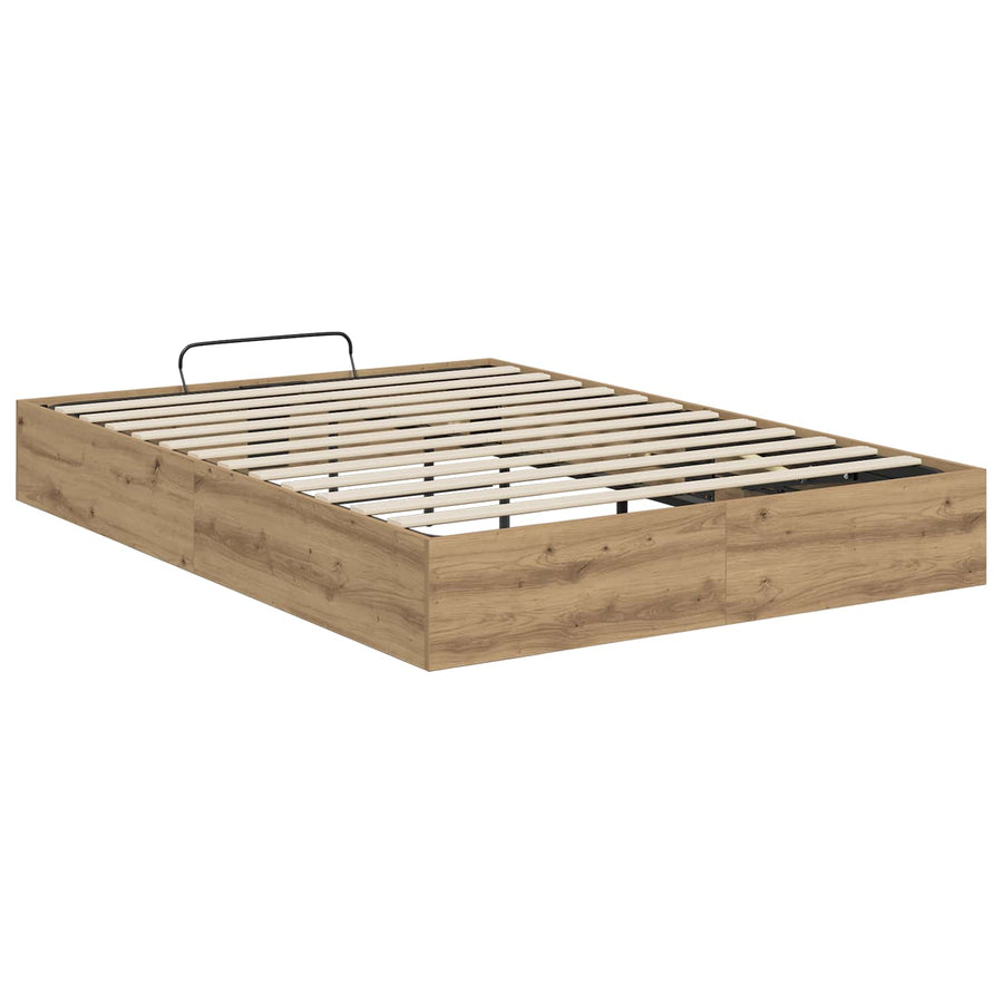 Ottoman Bedframe Ambachtelijk eiken 193 x 120 x 25 cm