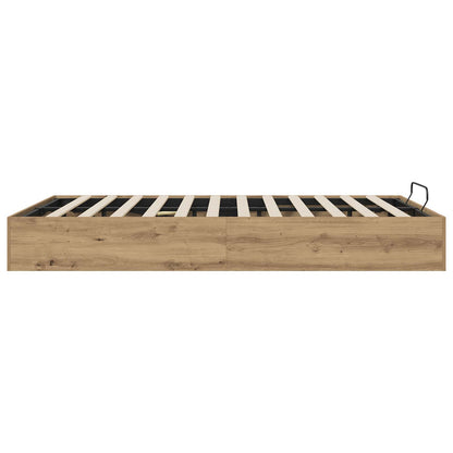 Ottoman Bedframe Ambachtelijk eiken 193 x 120 x 25 cm