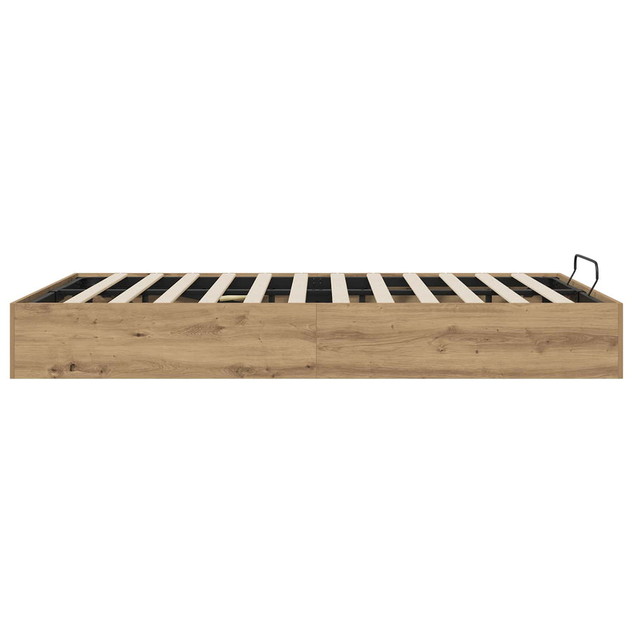 Ottoman Bedframe Ambachtelijk eiken 193 x 120 x 25 cm