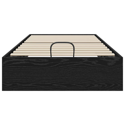 Ottoman Bedframe Zwart Eiken 193 x 120 x 25 cm Spaanplaat
