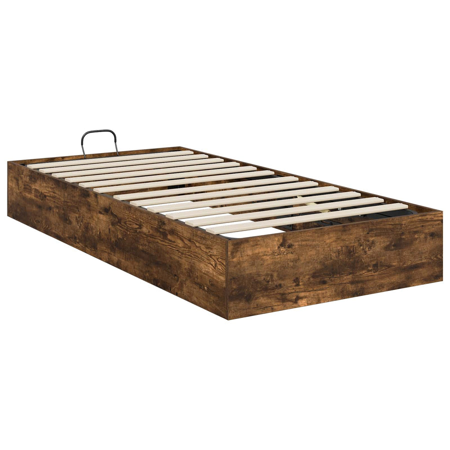 Ottoman Bedframe Gerookt eiken 193 x 120 x 25 cm Spaanplaat