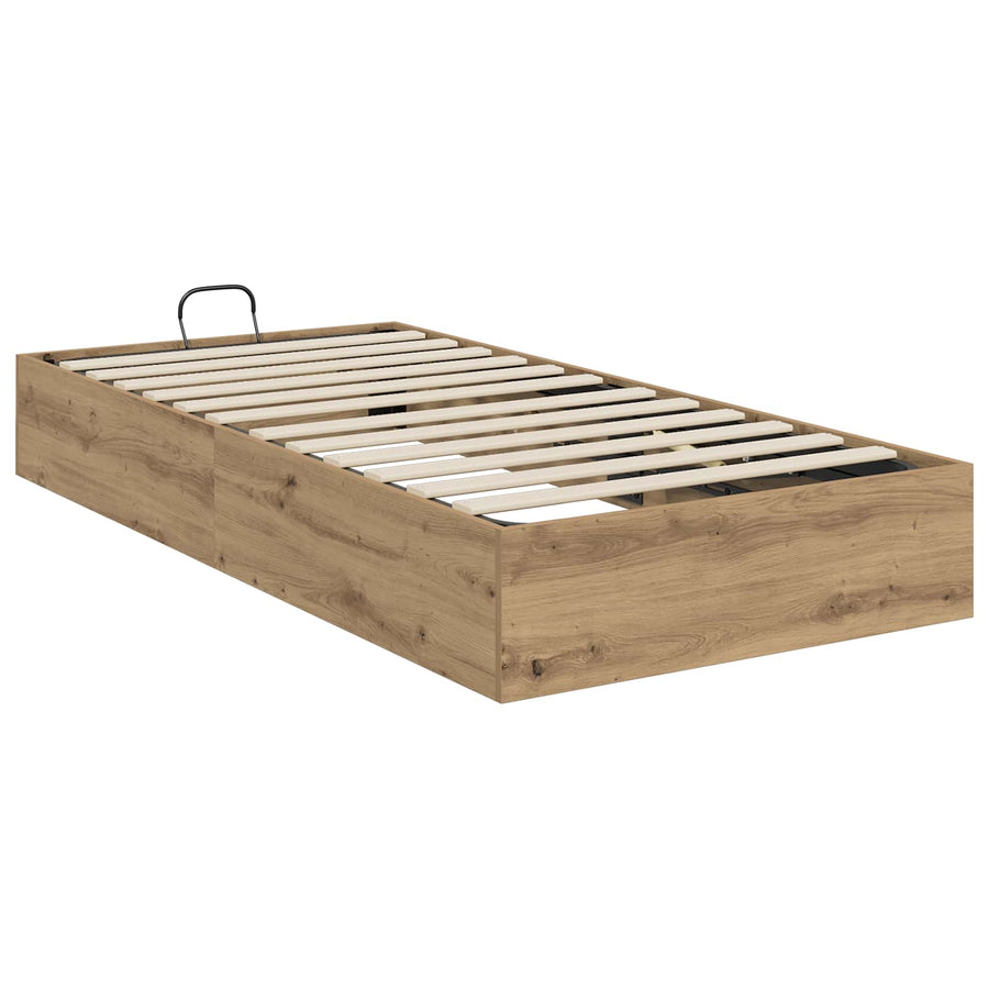 Ottoman Bedframe Ambachtelijk eiken 193 x 120 x 25 cm