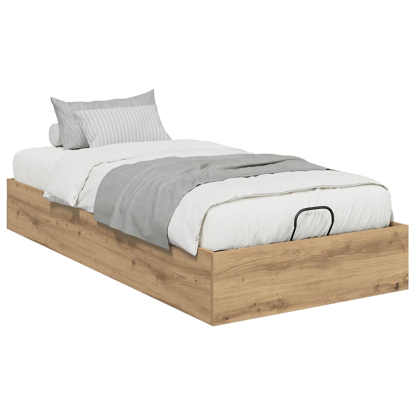 Ottoman Bedframe Ambachtelijk eiken 193 x 120 x 25 cm