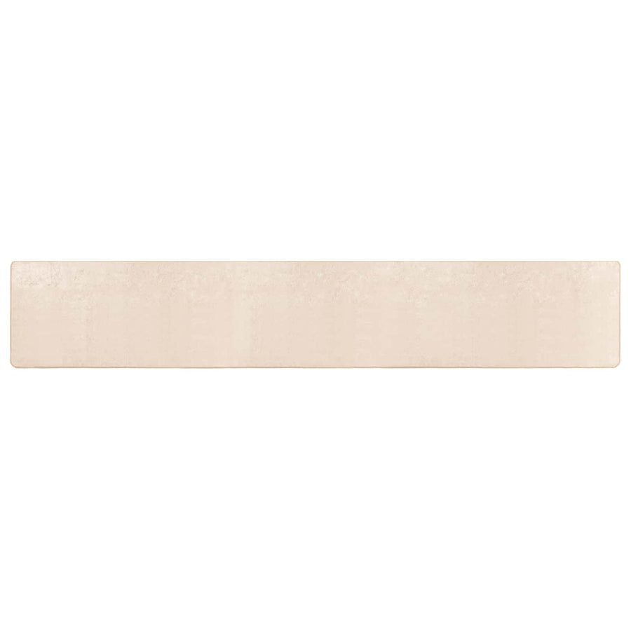 Vloerkleed Print Crème 450 x 50 cm Polyester en PVC