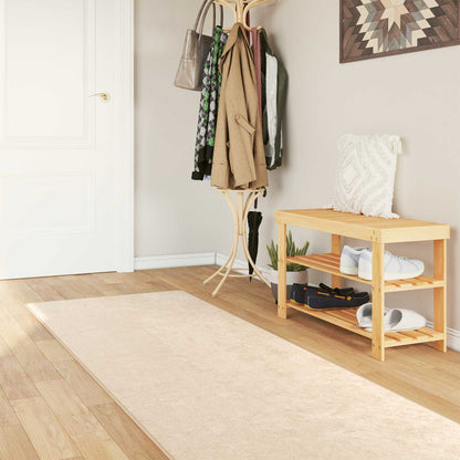 Vloerkleed Print Crème 300 x 80 cm Polyester en PVC