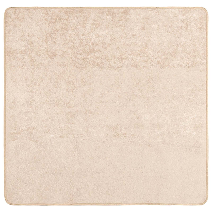 Vloerkleed Print Crème 100 x 100 cm Polyester en PVC