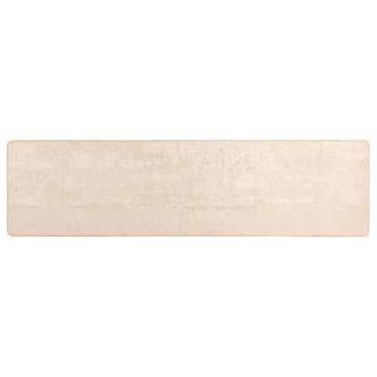 Vloerkleed Print Crème 250 x 100 cm Polyester en PVC
