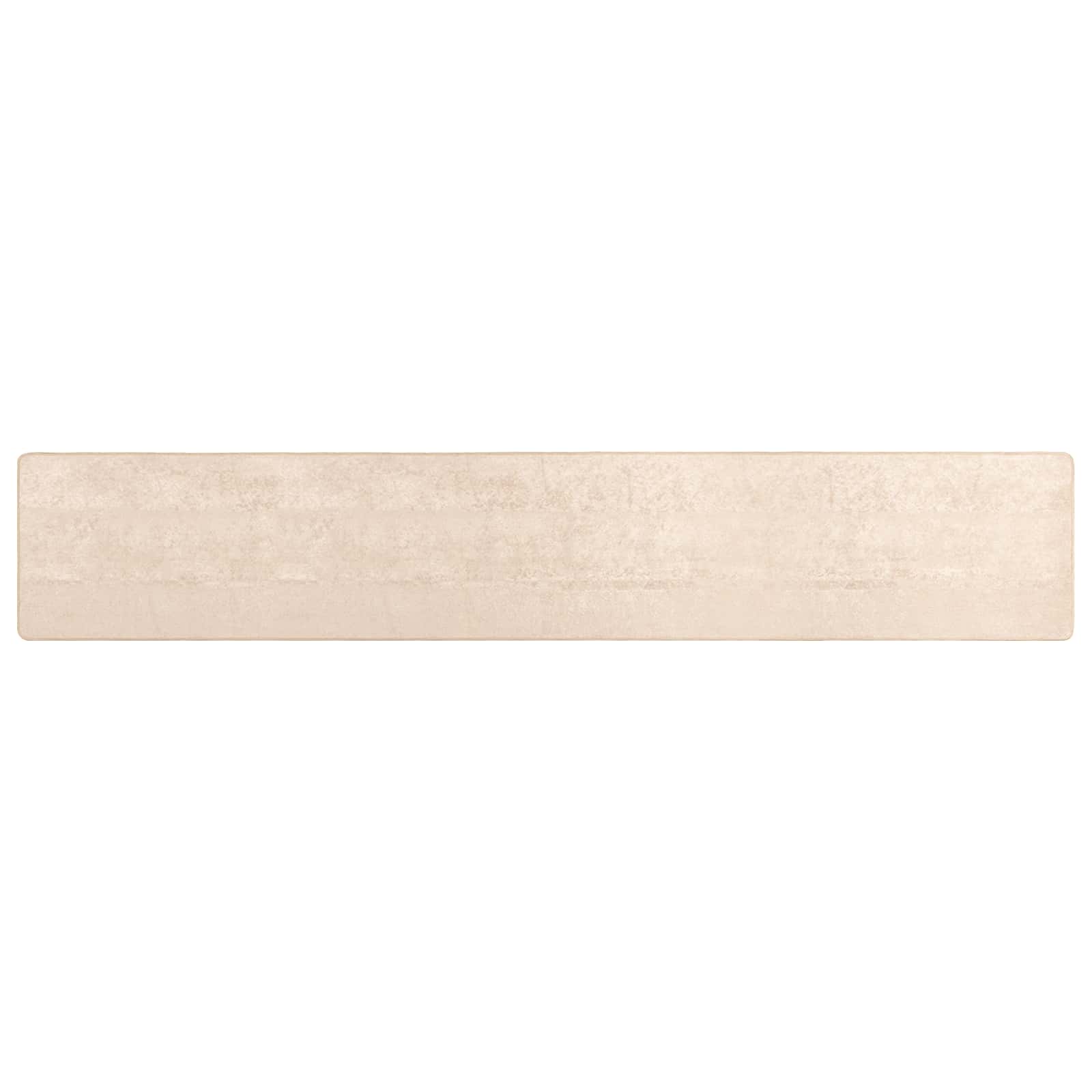 Vloerkleed Print Crème 450 x 100 cm Polyester en PVC
