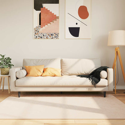 Vloerkleed Print Crème 170 x 120 cm Polyester en PVC