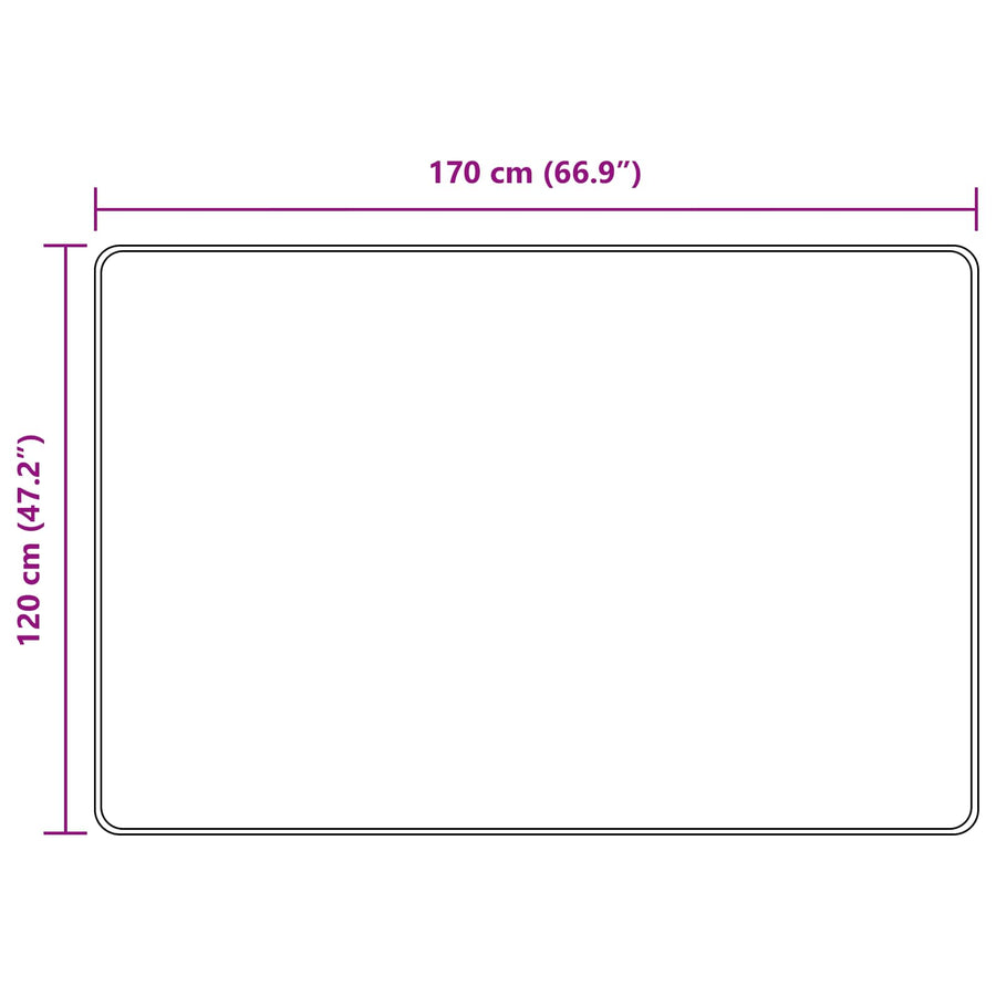 Vloerkleed Print Crème 170 x 120 cm Polyester en PVC