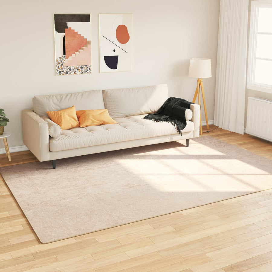 Vloerkleed Print Crème 230 x 150 cm Polyester en PVC