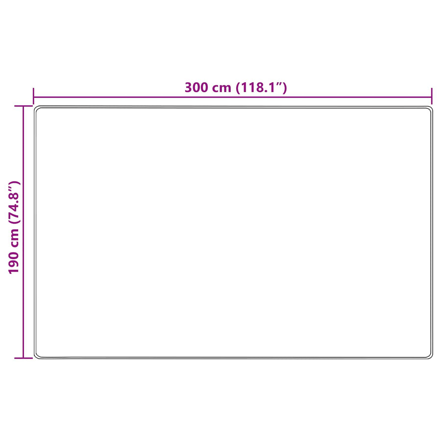 Vloerkleed Print Crème 300 x 190 cm Polyester en PVC