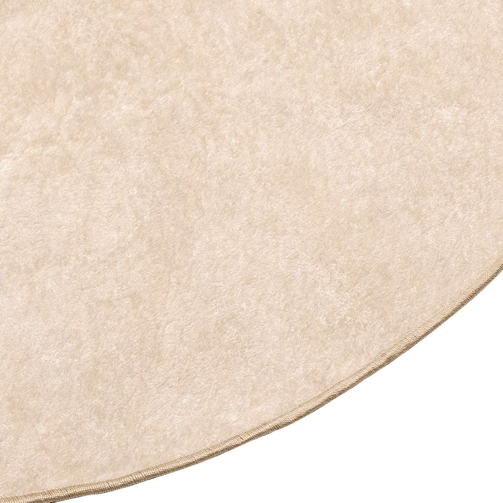 Vloerkleed Print Crème Ø 120 cm Polyester en PVC