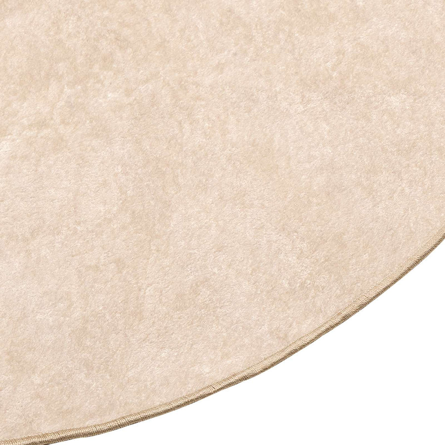 Vloerkleed Print Crème Ø 120 cm Polyester en PVC