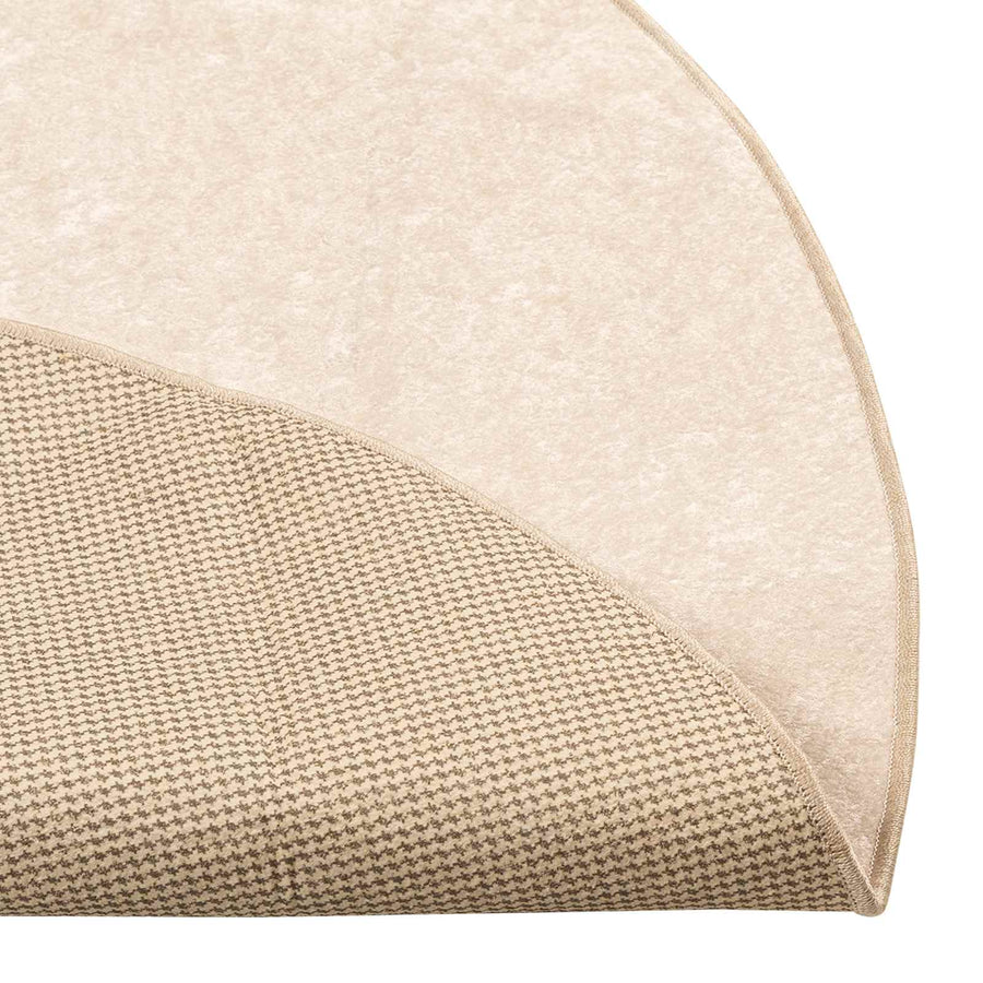 Vloerkleed Print Crème Ø 120 cm Polyester en PVC