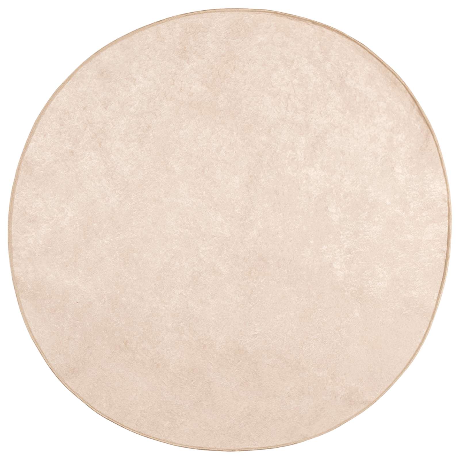 Vloerkleed Print Crème Ø 120 cm Polyester en PVC