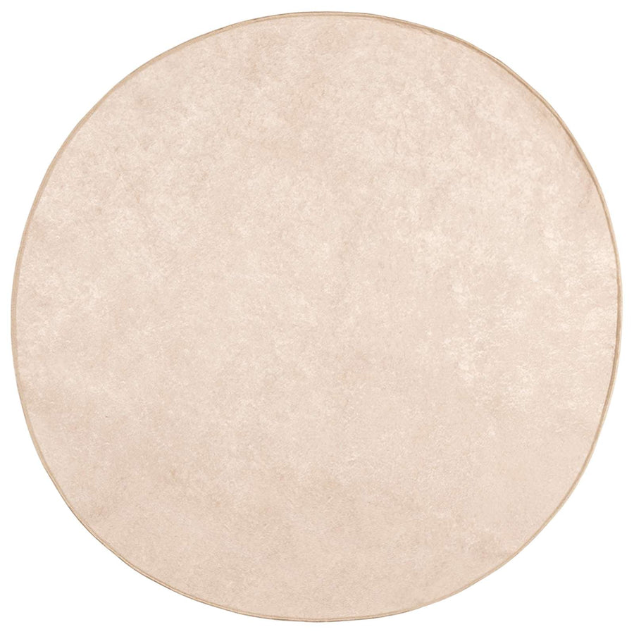 Vloerkleed Print Crème Ø 120 cm Polyester en PVC