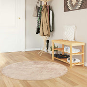 Vloerkleed loper beige 120x120 cm polyester PVC