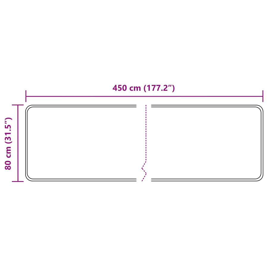 Vloerkleedloper MARSA Bosgroen 450 x 80 cm Polyester en PVC