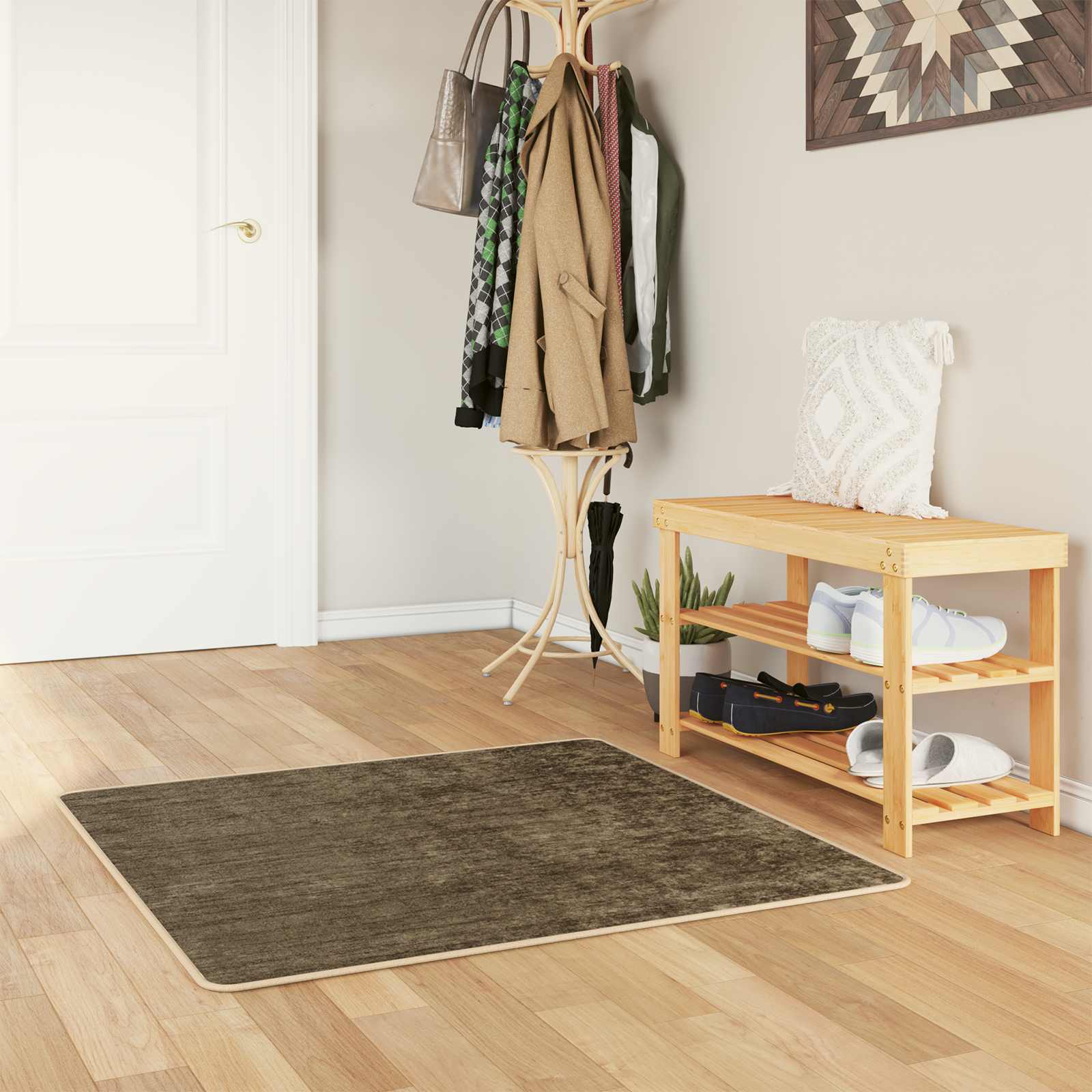 Vloerkleedloper MARSA Bosgroen 100 x 100 cm Polyester en PVC