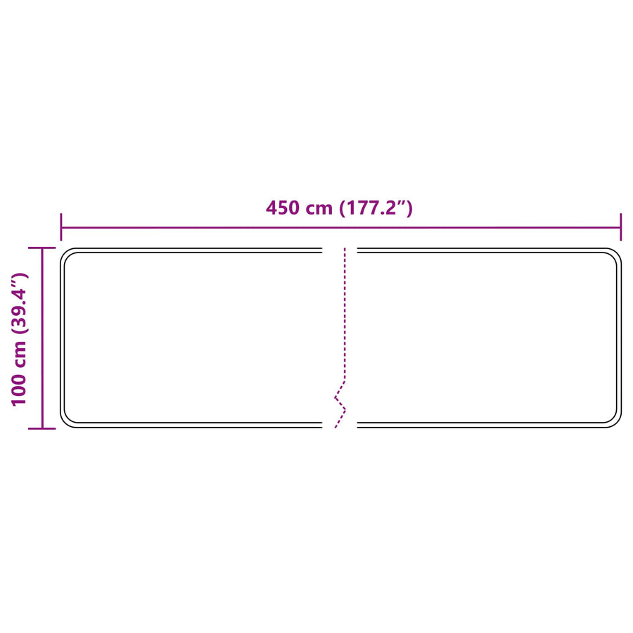 Vloerkleedloper MARSA Bosgroen 450 x 100 cm Polyester en PVC