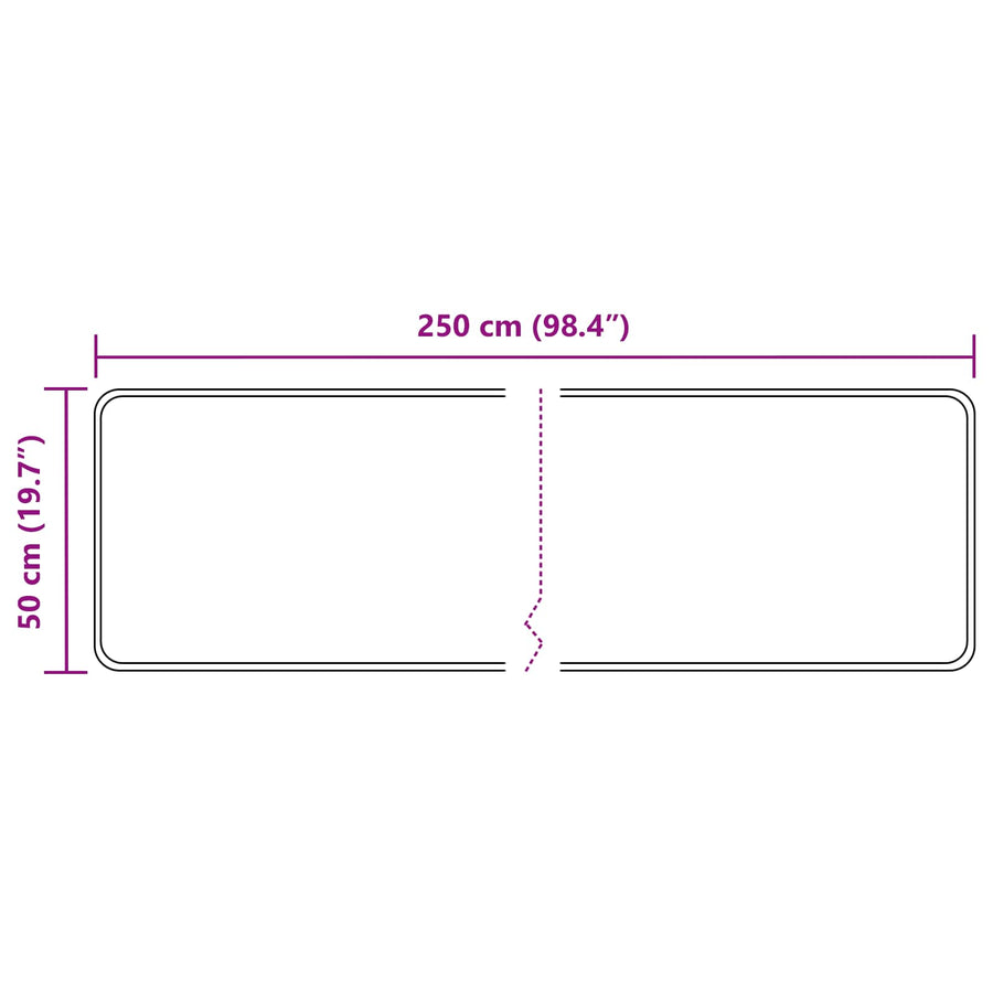 Vloerkleedloper MARSA Antraciet 250 x 50 cm Polyester en PVC