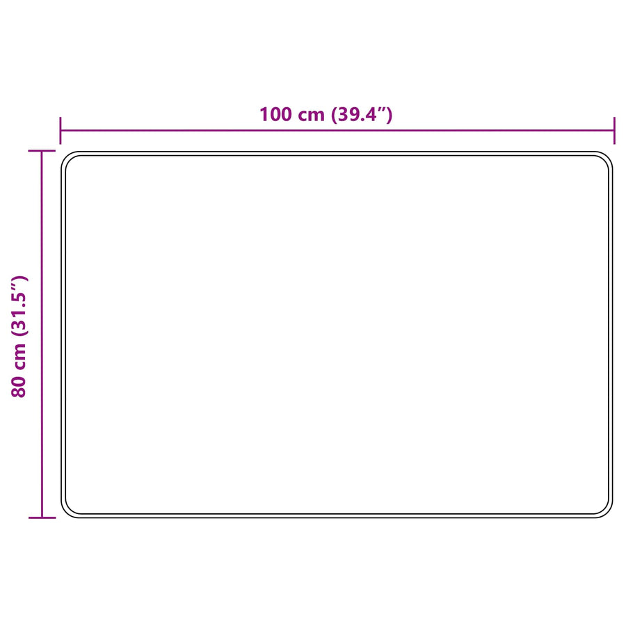 Vloerkleedloper MARSA Antraciet 100 x 80 cm Polyester en PVC