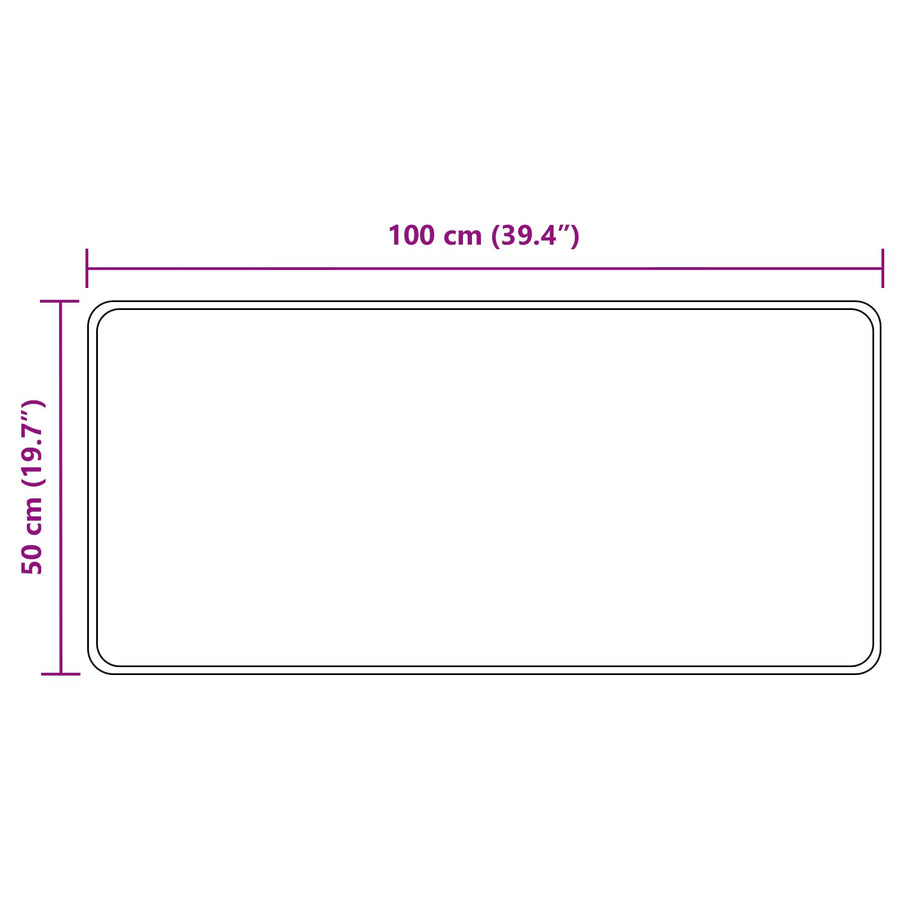 Vloerkleedloper MARSA Grijs 100 x 50 cm Polyester en PVC
