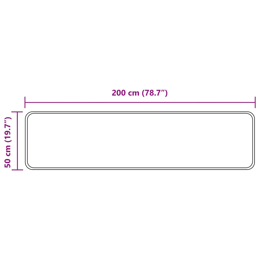 Vloerkleedloper MARSA Grijs 200 x 50 cm Polyester en PVC