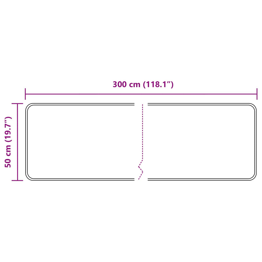 Vloerkleedloper MARSA Grijs 300 x 50 cm Polyester en PVC