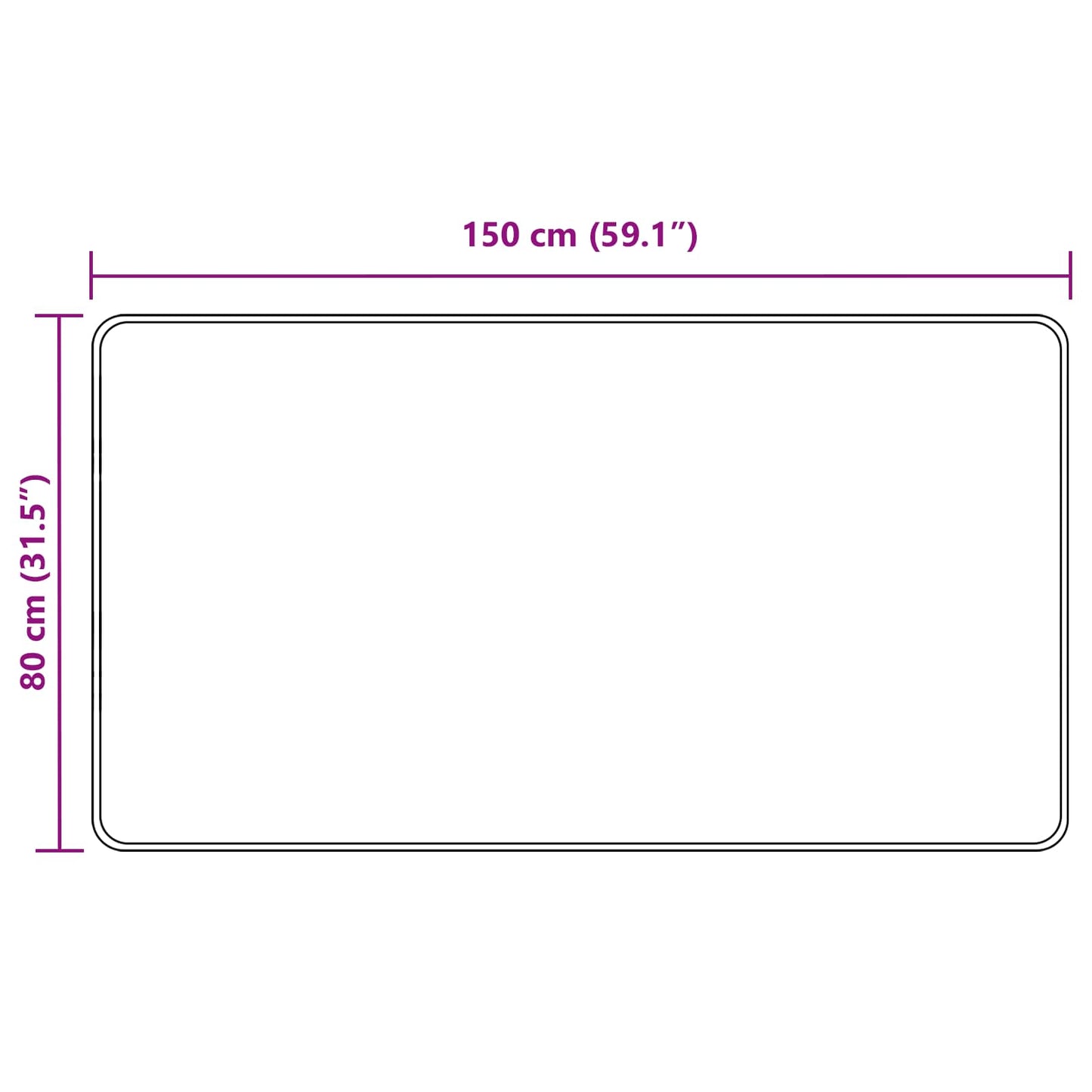 Vloerkleedloper MARSA Grijs 150 x 80 cm Polyester en PVC