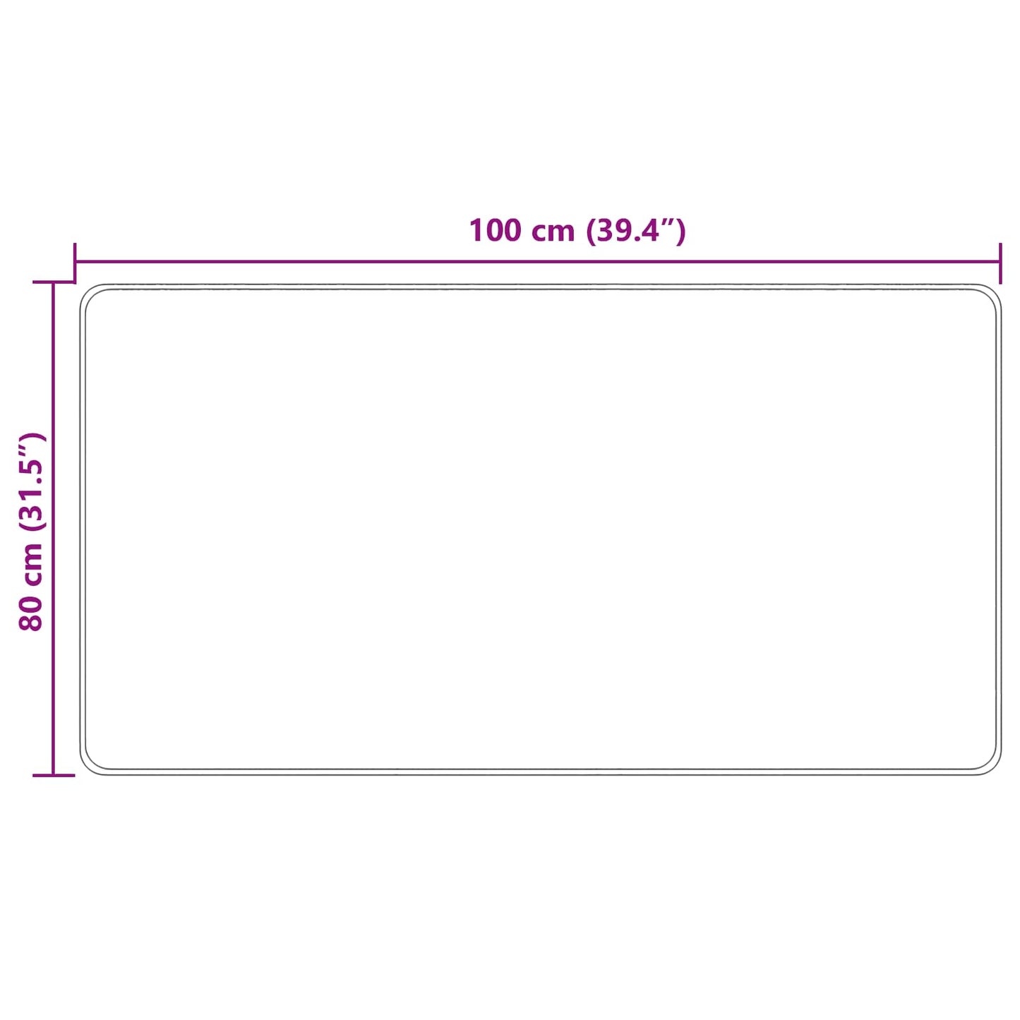 Vloerkleedloper MARSA Geel 80 x 100 cm Polyester en PVC