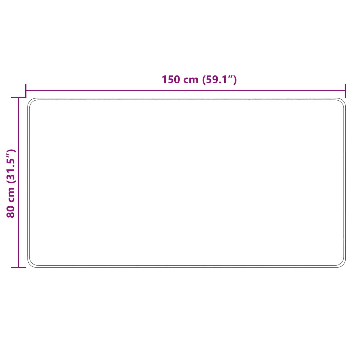 Vloerkleedloper MARSA Geel 80 x 150 cm Polyester en PVC