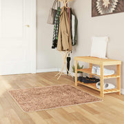 Vloerkleed 100x100 cm geel polyester PVC