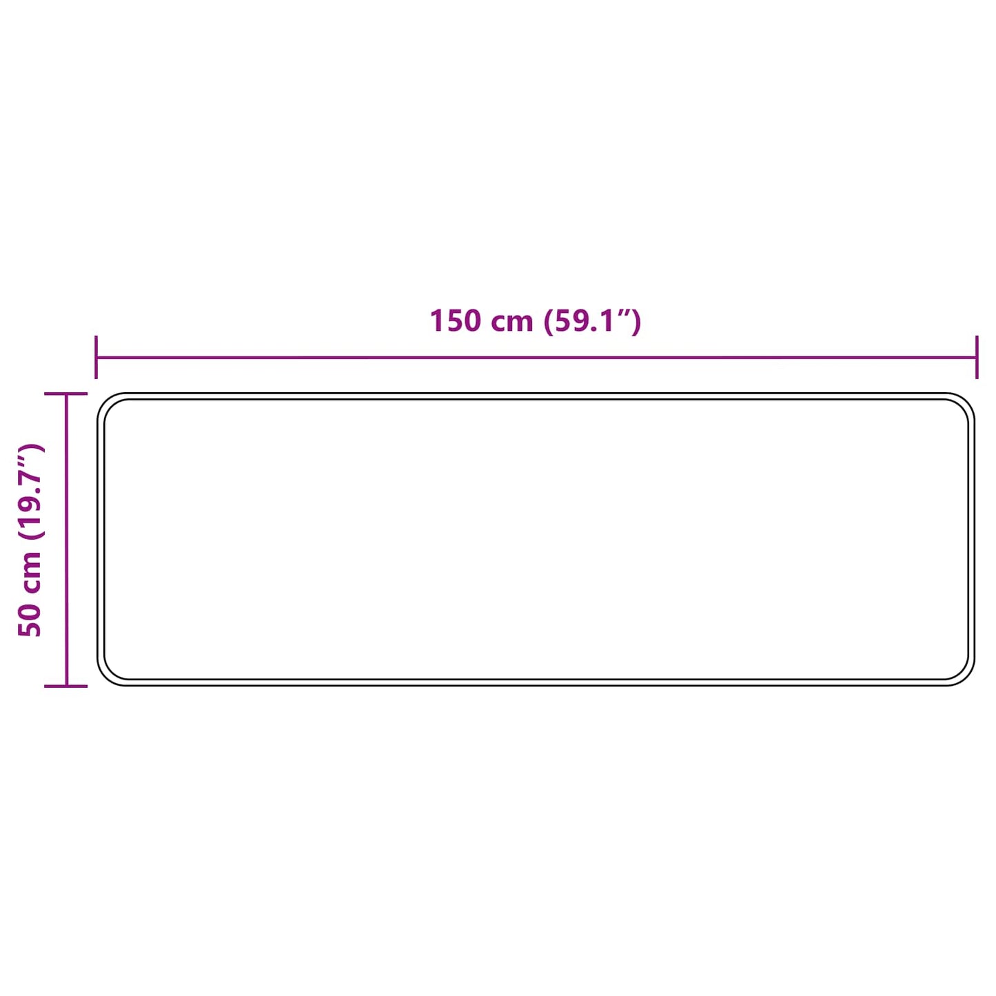 Vloerkleedloper MARSA Multikleur 150 x 50 cm Polyester en PVC
