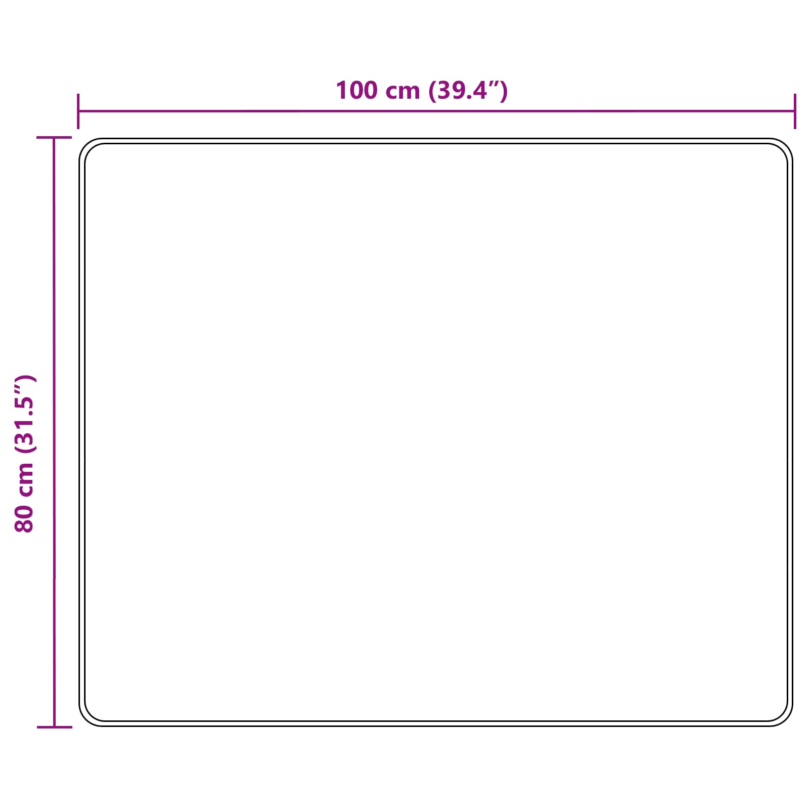 Vloerkleedloper MARSA Multikleur 100 x 80 cm Polyester en PVC