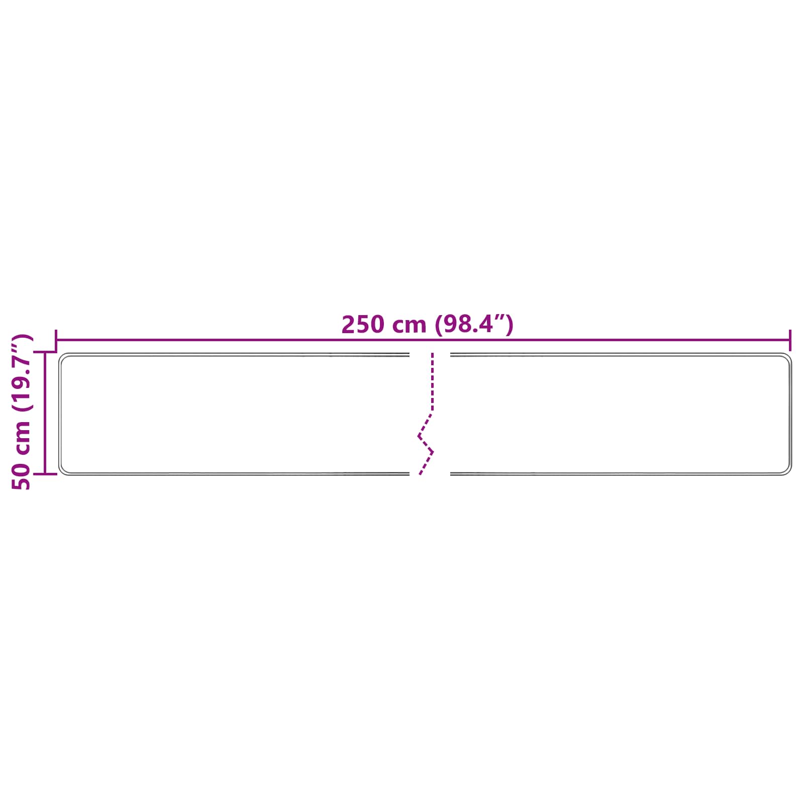Vloerkleedloper MARSA Multikleur 50 x 250 cm Polyester en PVC