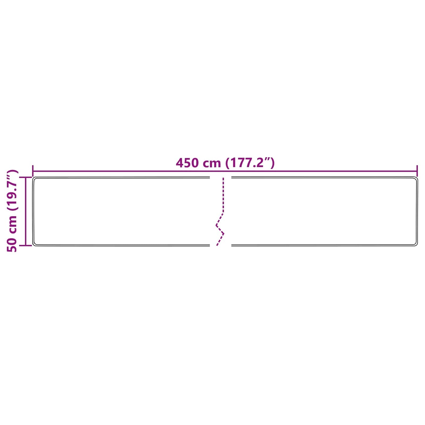 Vloerkleedloper MARSA Multikleur 50 x 450 cm Polyester en PVC