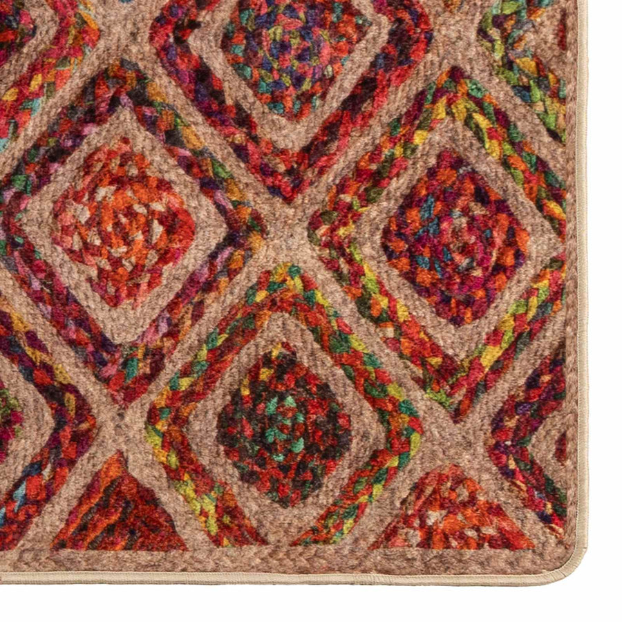 Vloerkleedloper MARSA Multikleur 80 x 100 cm Polyester en PVC