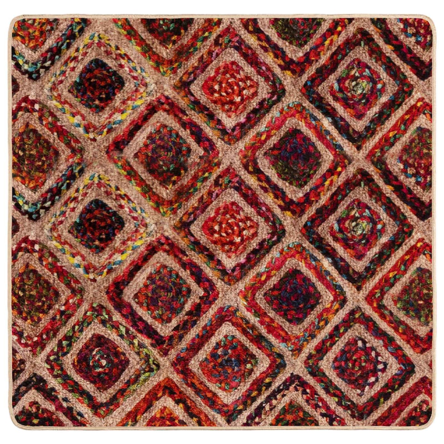 Vloerkleedloper MARSA Multikleur 100 x 100 cm Polyester en PVC
