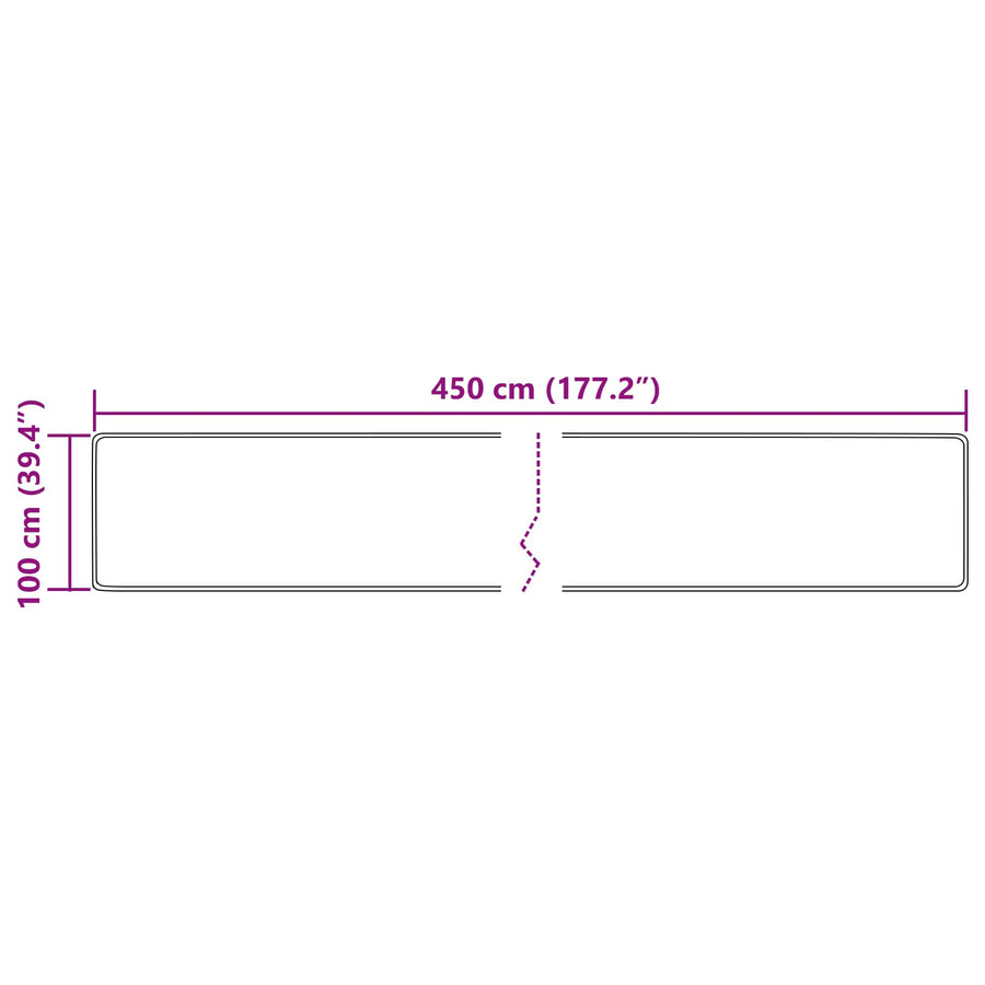 Vloerkleedloper MARSA Multikleur 100 x 450 cm Polyester en PVC