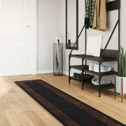Vloerkleedloper zwart 50 x 400 cm polyester