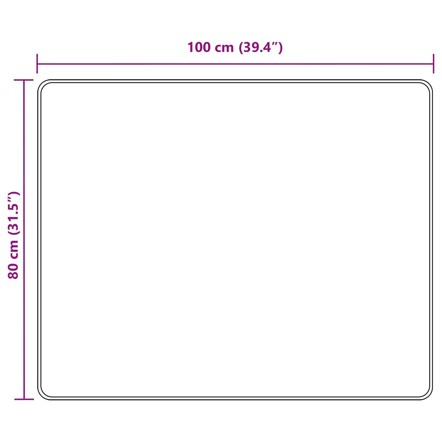 Vloerkleedloper MARSA Zwart 80 x 100 cm Polyester en PVC