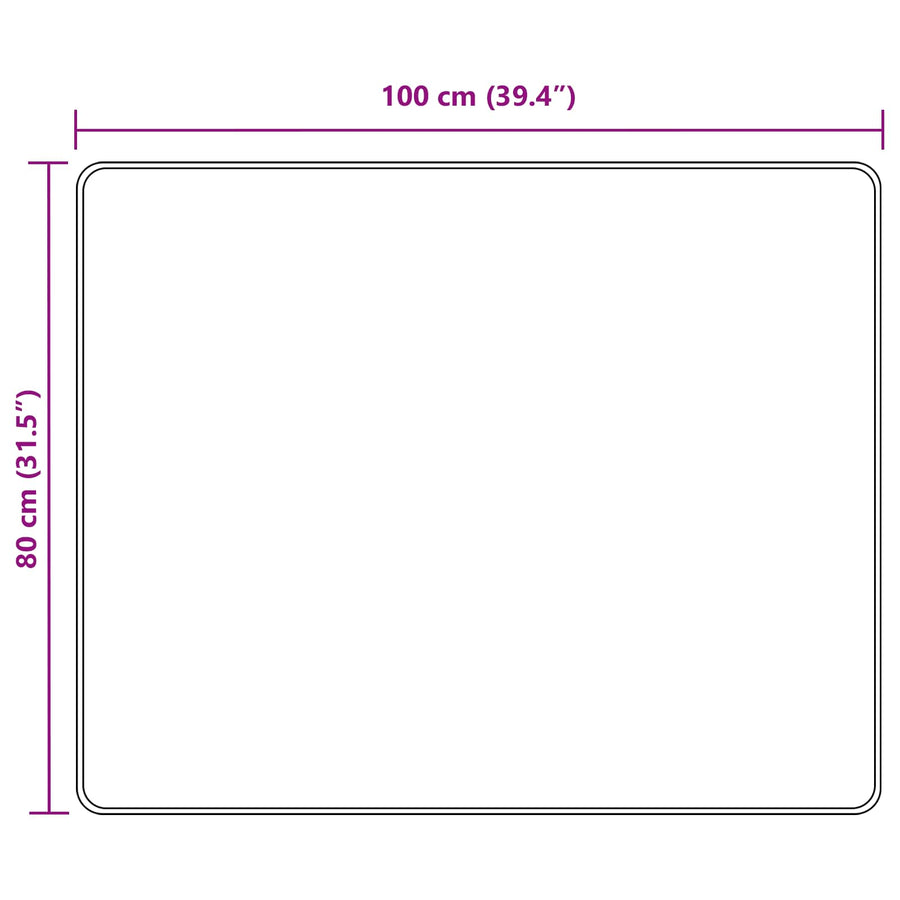 Vloerkleedloper MARSA Zwart 80 x 100 cm Polyester en PVC