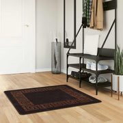 Vloerkleed 100x100 cm zwart polyester PVC