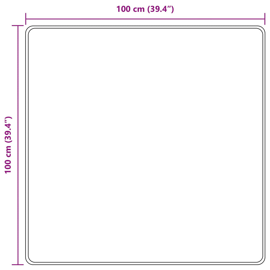 Vloerkleedloper MARSA Zwart 100 x 100 cm Polyester en PVC